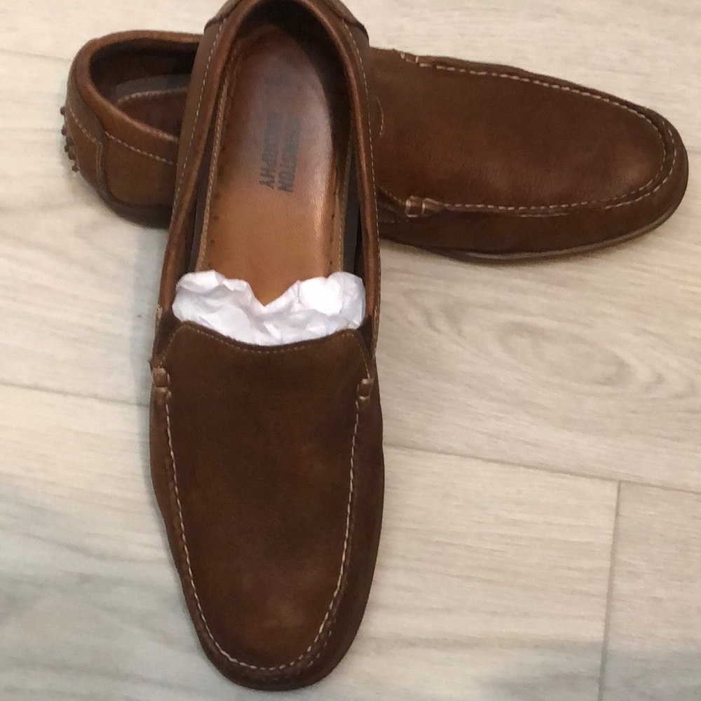 Johnston & Murphy Tan Leather Slip-Ons
